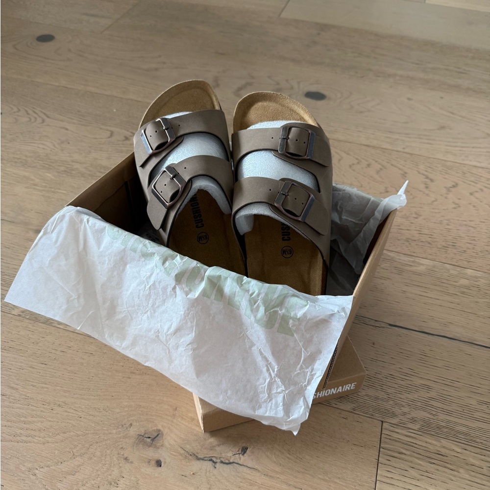 Birkenstock Taupe Double Strap Sandals